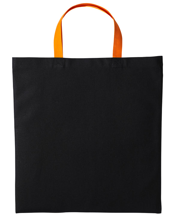 Nutshell Varsity Cotton Shopper Short Handle - Black/Orange