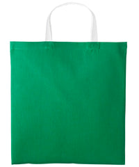 Nutshell Varsity Cotton Shopper Short Handle - Kelly Green/White
