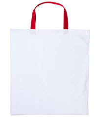Nutshell Varsity Cotton Shopper Short Handle - White/Red
