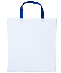 Nutshell Varsity Cotton Shopper Short Handle - White/Royal