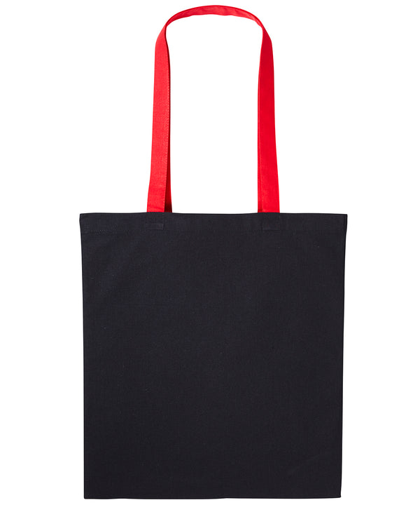 Nutshell Varsity Cotton Shopper Long Handle - Black/Fire Red