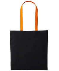 Nutshell Varsity Cotton Shopper Long Handle - Black/Orange