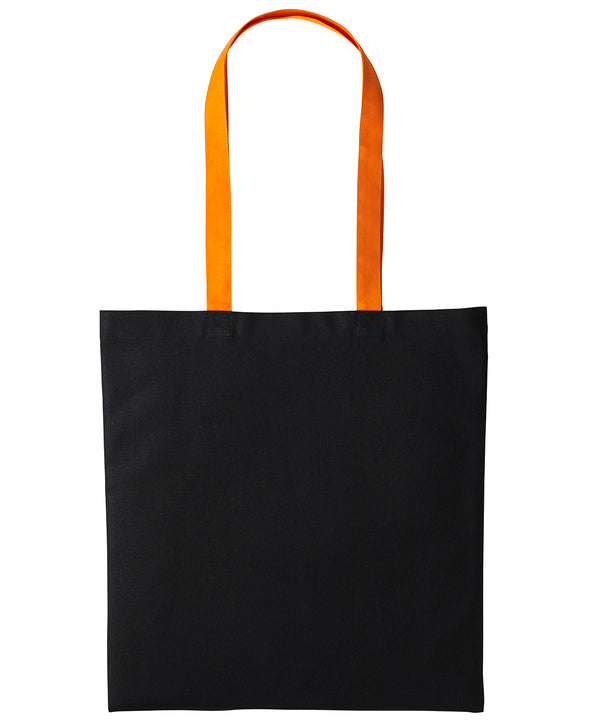 Nutshell Varsity Cotton Shopper Long Handle - Black/Orange
