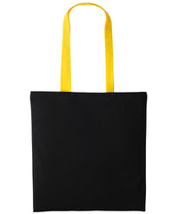 Nutshell Varsity Cotton Shopper Long Handle - Black/Sunflower