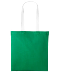 Nutshell Varsity Cotton Shopper Long Handle - Kelly Green/White