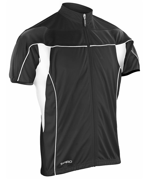 Spiro Bikewear Full-zip Top - Black/White