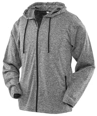 Spiro Women's Hooded Tee Jacket - Marl Grey