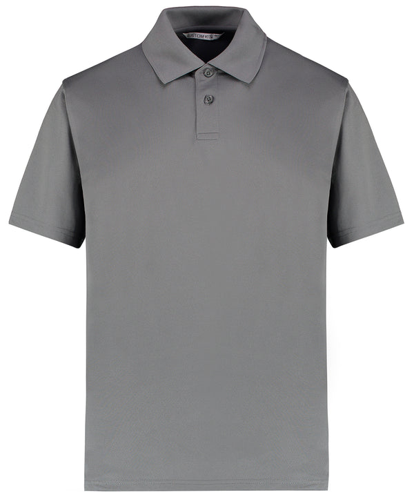 Kustom Kit Regular Fit Superwash® 60° Piqué Polo with Cooltex® Plus - Charcoal*