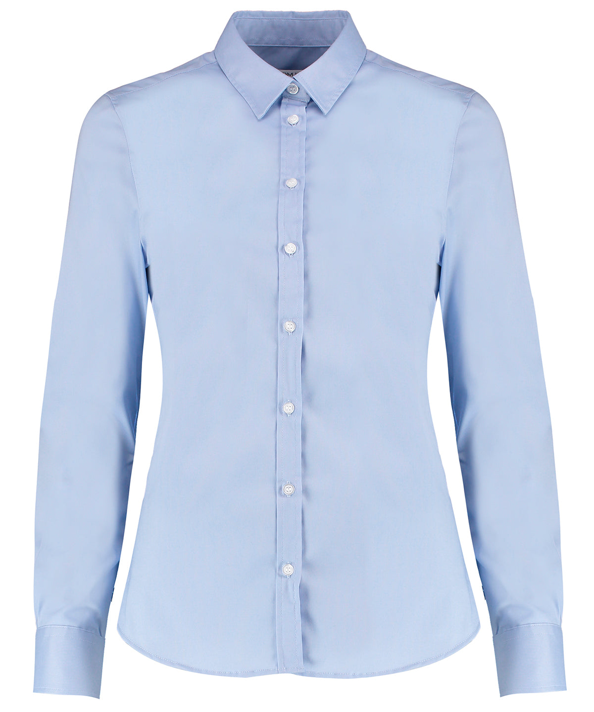 Kustom Kit Women's Stretch Oxford Shirt Long-sleeved (tailored Fit) - Light Blue
