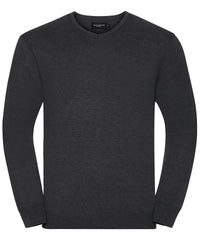 Russell Athletic V-neck Knitted Sweater - Charcoal Marl