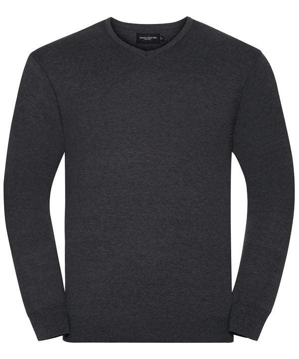 Russell Athletic V-neck Knitted Sweater - Charcoal Marl