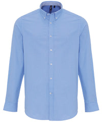 Premier Cotton-rich Oxford Stripes Shirt - Oxford Blue