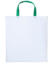 Nutshell Varsity Cotton Shopper Short Handle - White/Kelly Green