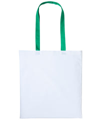 Nutshell Varsity Cotton Shopper Long Handle - White/Kelly Green
