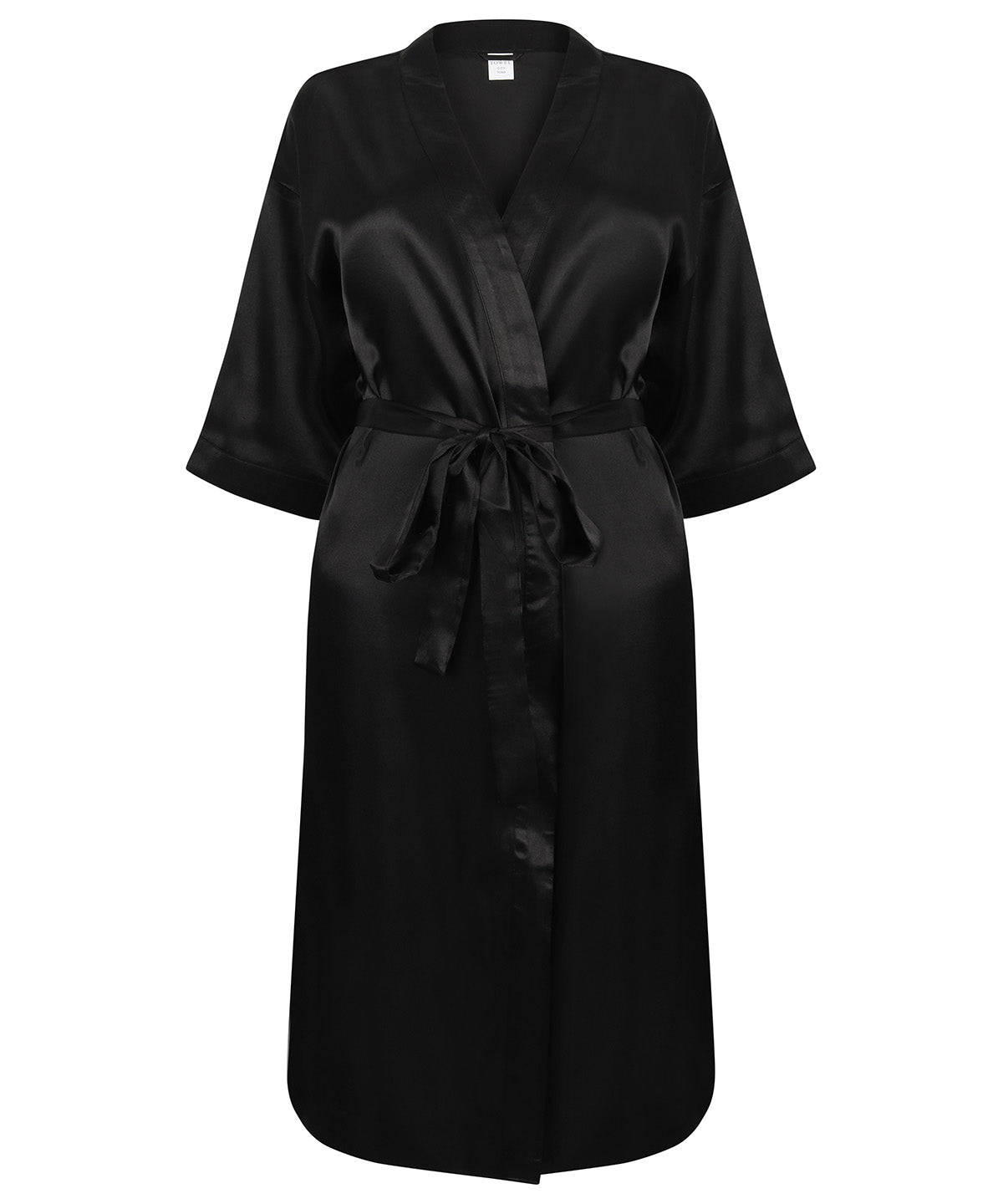 Towel City Women's Satin Robe - Black