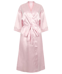 Towel City Women's Satin Robe - Light Pink
