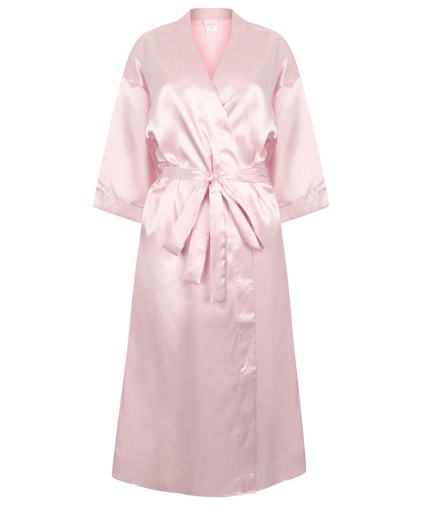 Towel City Women's Satin Robe - Light Pink