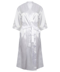 Towel City Women's Satin Robe - White