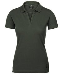 Nimbus Women’s Harvard V-neck – Stretch Deluxe Polo - Olive