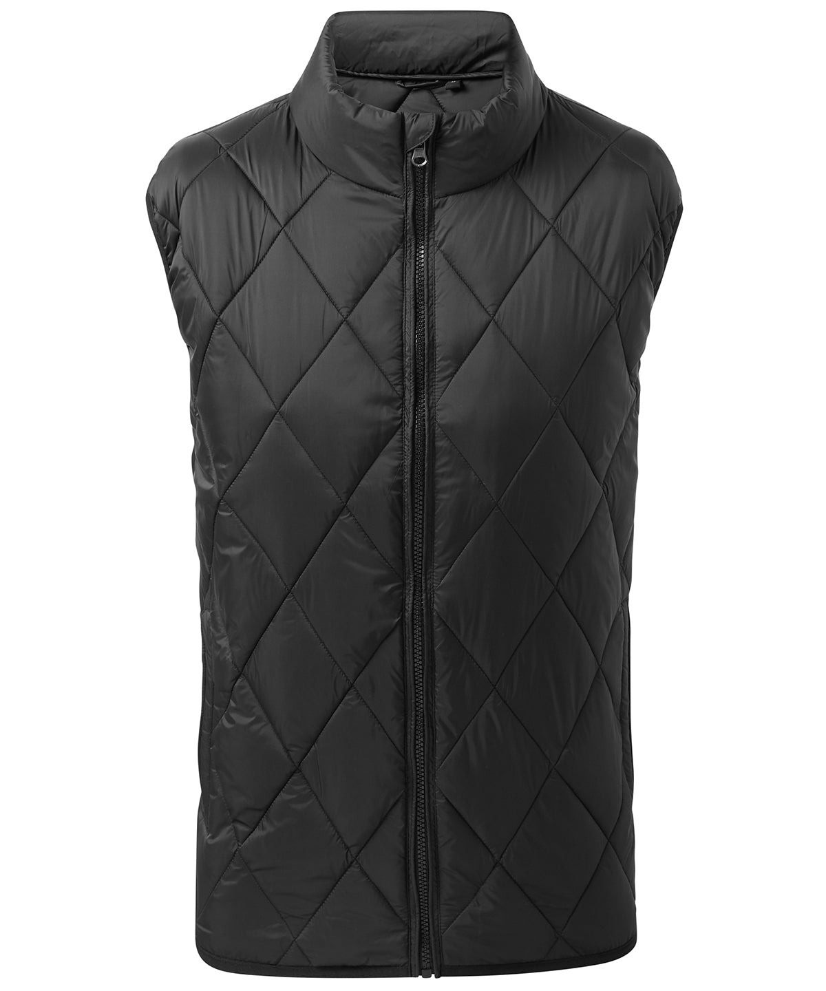 2786 Diamond Pane Padded Gilet - Black