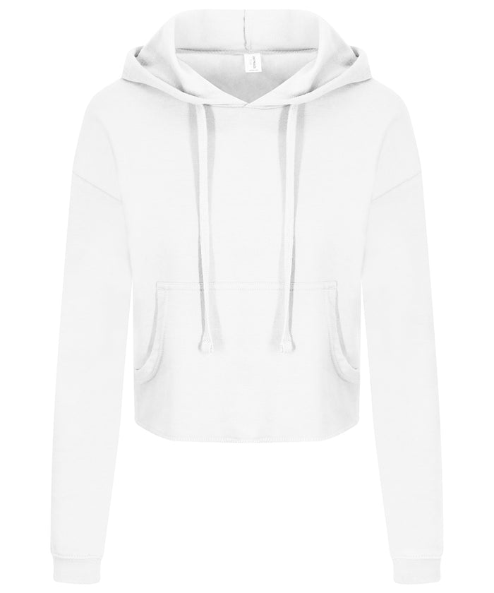 AWDis Women's Cropped Hoodie - Arctic White