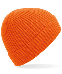 Beechfield Engineered Knit Ribbed Beanie - Orange