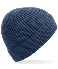 Beechfield Engineered Knit Ribbed Beanie - Steel Blue