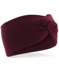 Beechfield Twist Knit Headband - Burgundy
