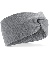 Beechfield Twist Knit Headband - Grey Marl