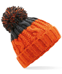 Beechfield Apres Beanie - Orange/Graphite Grey