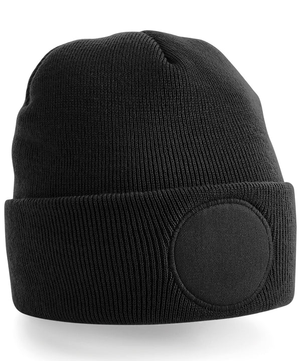Beechfield Circular Patch Beanie - Black