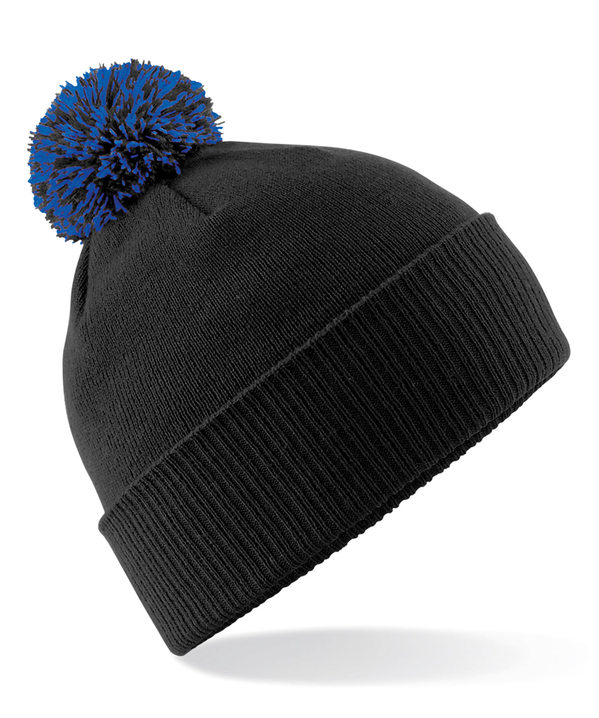 Beechfield Snowstar® Beanie - Black/Bright Royal