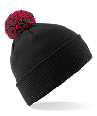 Beechfield Snowstar® Beanie - Black/Classic Red
