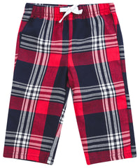 Larkwood Tartan Lounge Trousers - Red/Navy Check