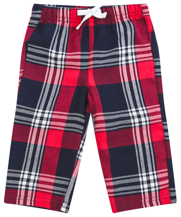 Larkwood Tartan Lounge Trousers - Red/Navy Check