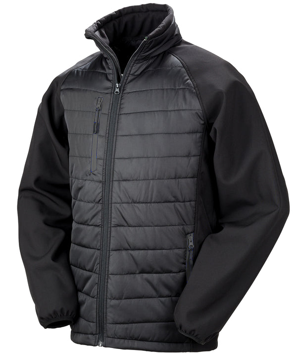 Resultrecycled Compass Padded Softshell Jacket - Black/Black