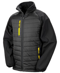 Resultrecycled Compass Padded Softshell Jacket - Black/Yellow
