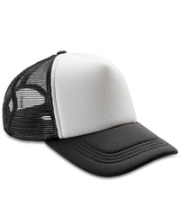 Resultheadwear Core Detroit ½ Mesh Truckers Cap - Black/White