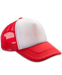 Resultheadwear Core Detroit ½ Mesh Truckers Cap - Red/White