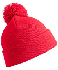 Resultwinteressentials Junior Pom Pom Beanie - Red