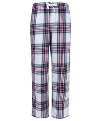 SF Kids Tartan Lounge Pants - White/Pink Check