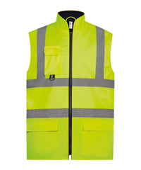 Yoko Hi-vis Padded Bodywarmer - Yellow