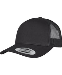 Flexfit 5-Panel Retro Trucker Cap - Black