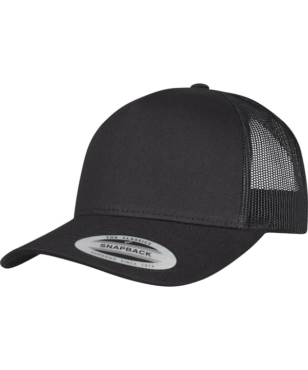 Flexfit 5-Panel Retro Trucker Cap - Black