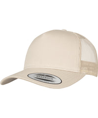 Flexfit 5-Panel Retro Trucker Cap - Khaki
