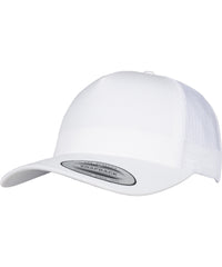 Flexfit 5-Panel Retro Trucker Cap - White