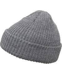 Flexfit Rib Beanie - Heather Grey
