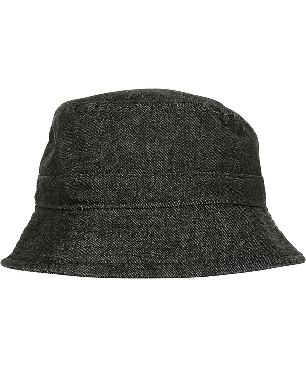 Flexfit Denim Bucket Hat - Black/Grey