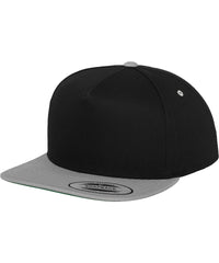 Flexfit Classic 5-panel Snapback - Black/Silver