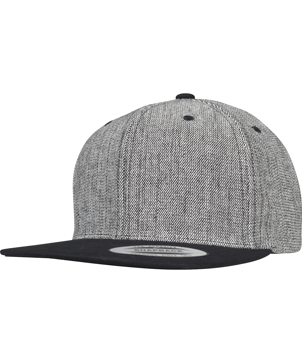 Flexfit Melange Solid Snapback - Black Melange/Black
